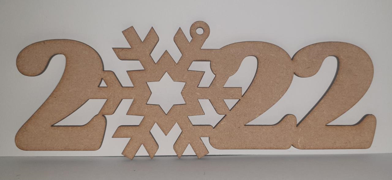 2022 with Snow Flake - Christmas Decor