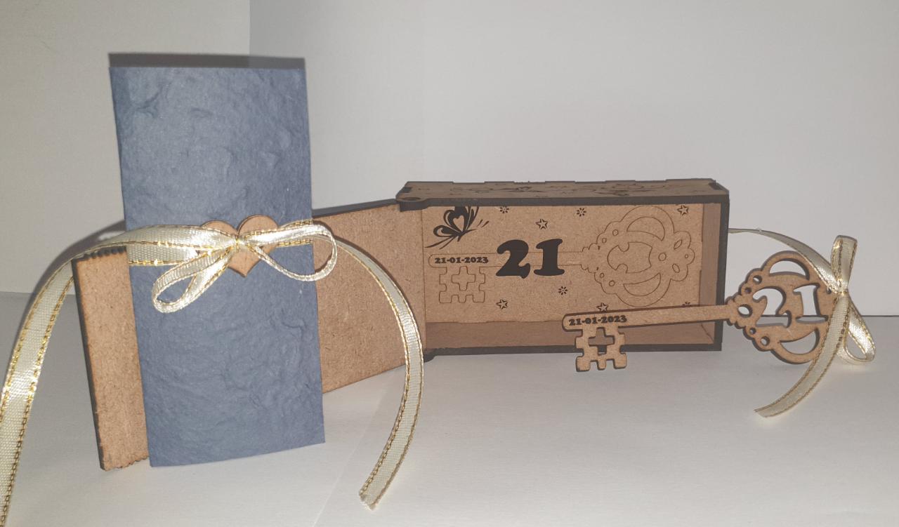21st combo set, key and gift box