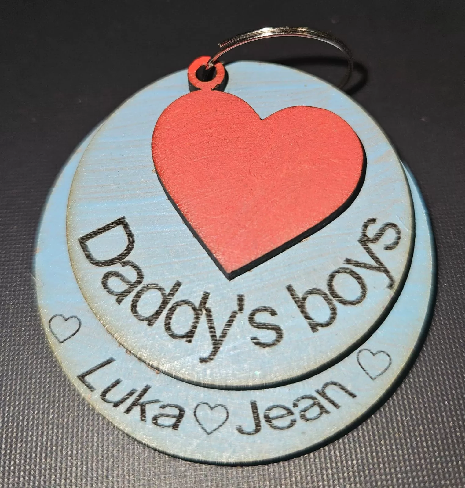 Personalized tripple keyring for dad