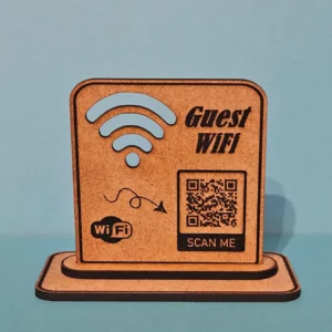 Laser cut Guest Wifi stand