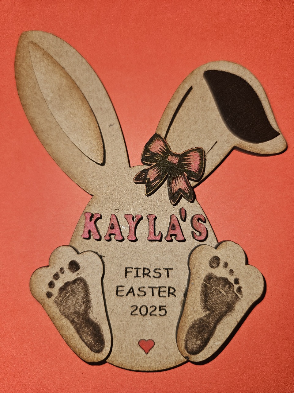 1st Easter bunny with footprint
