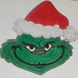 The Grinch Christmas window/wall decoration