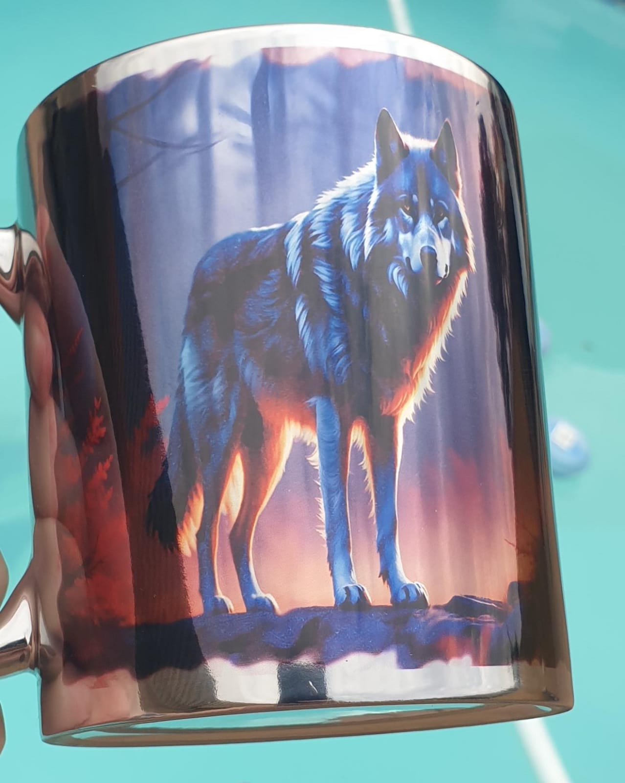 Metallic Silver Mug + Personalization - Image 2
