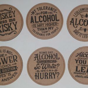 Laser Engraved Bar Coaster Set