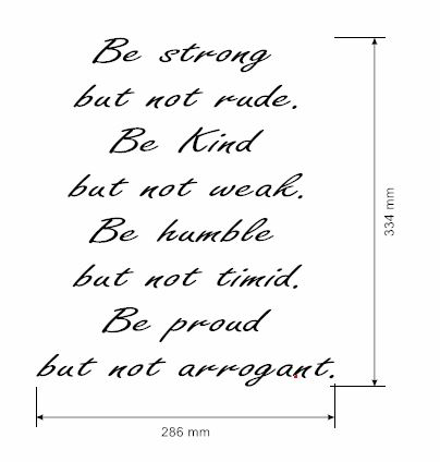 Be Strong But not Rude - Vinyl wall Decal
Size: 290mm x 335mm - Image 2