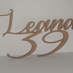 Birthday Decor - Name & Age - 10x22cm