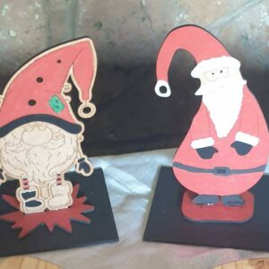 Christmas Table Decor - Santa gnome and fat Santa