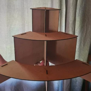 Laser Cut Corner Display Stand - Rounded