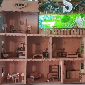 Doll House 7 Rooms Including furniture