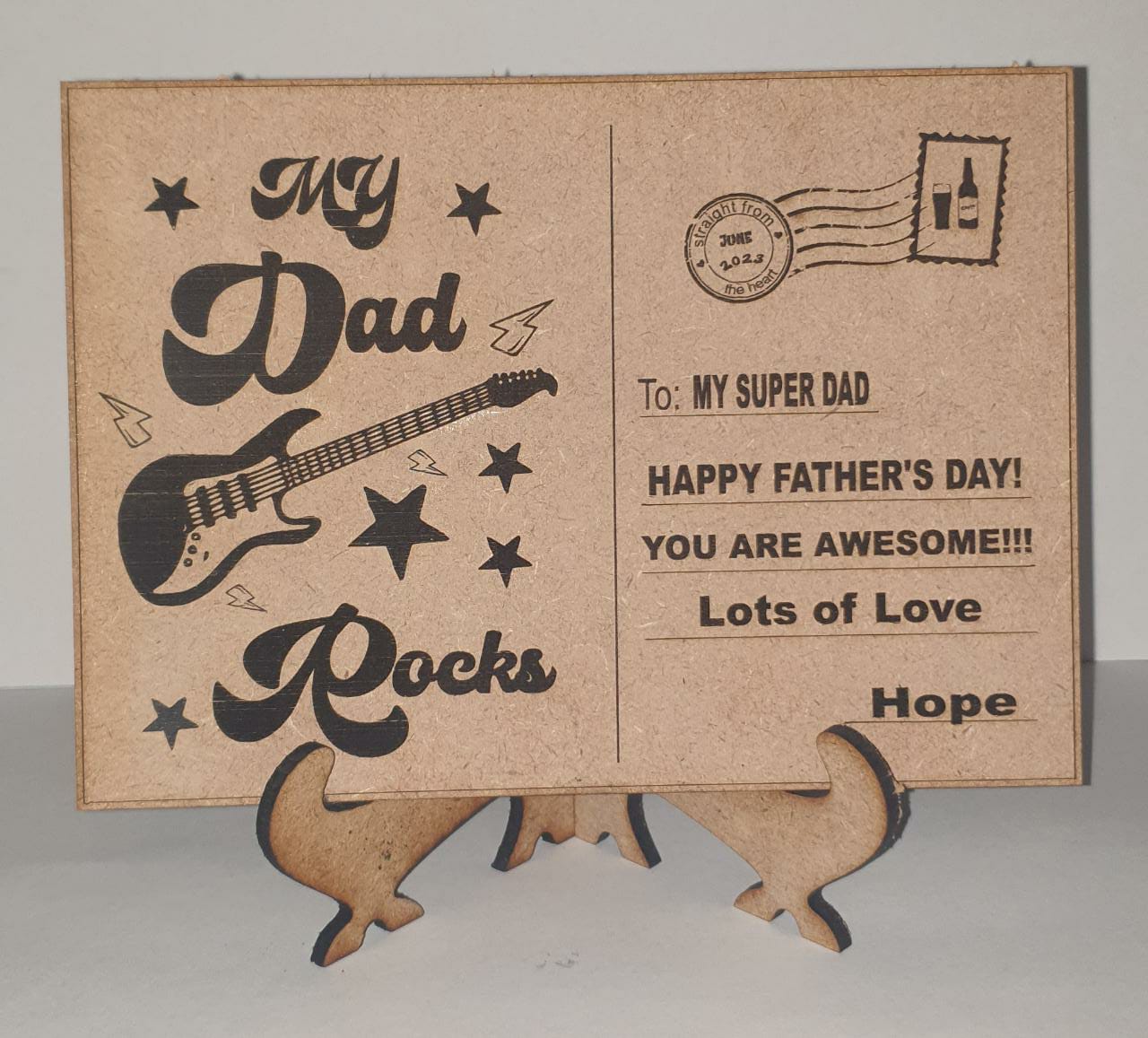 Father's day post cards with stands