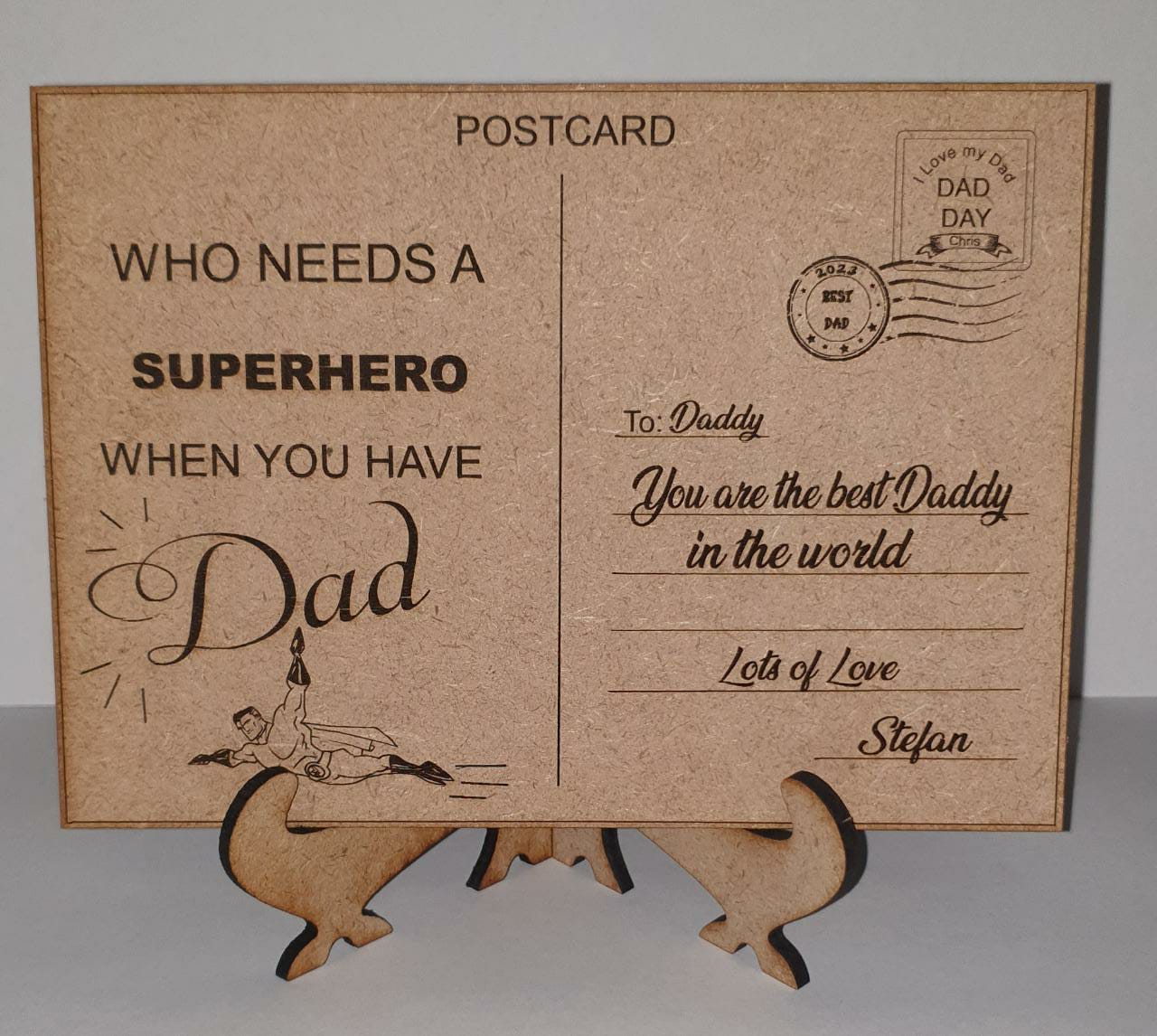 Father's day post cards with stands - Image 2