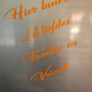 Hier Kuier Vriende Familie en Geliefdes - Vinyl Decal