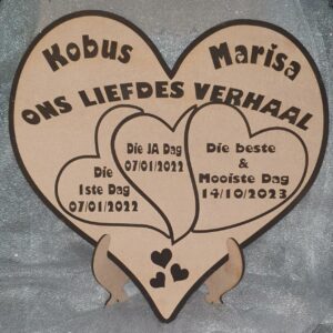 Love story Heart - Personalised love story