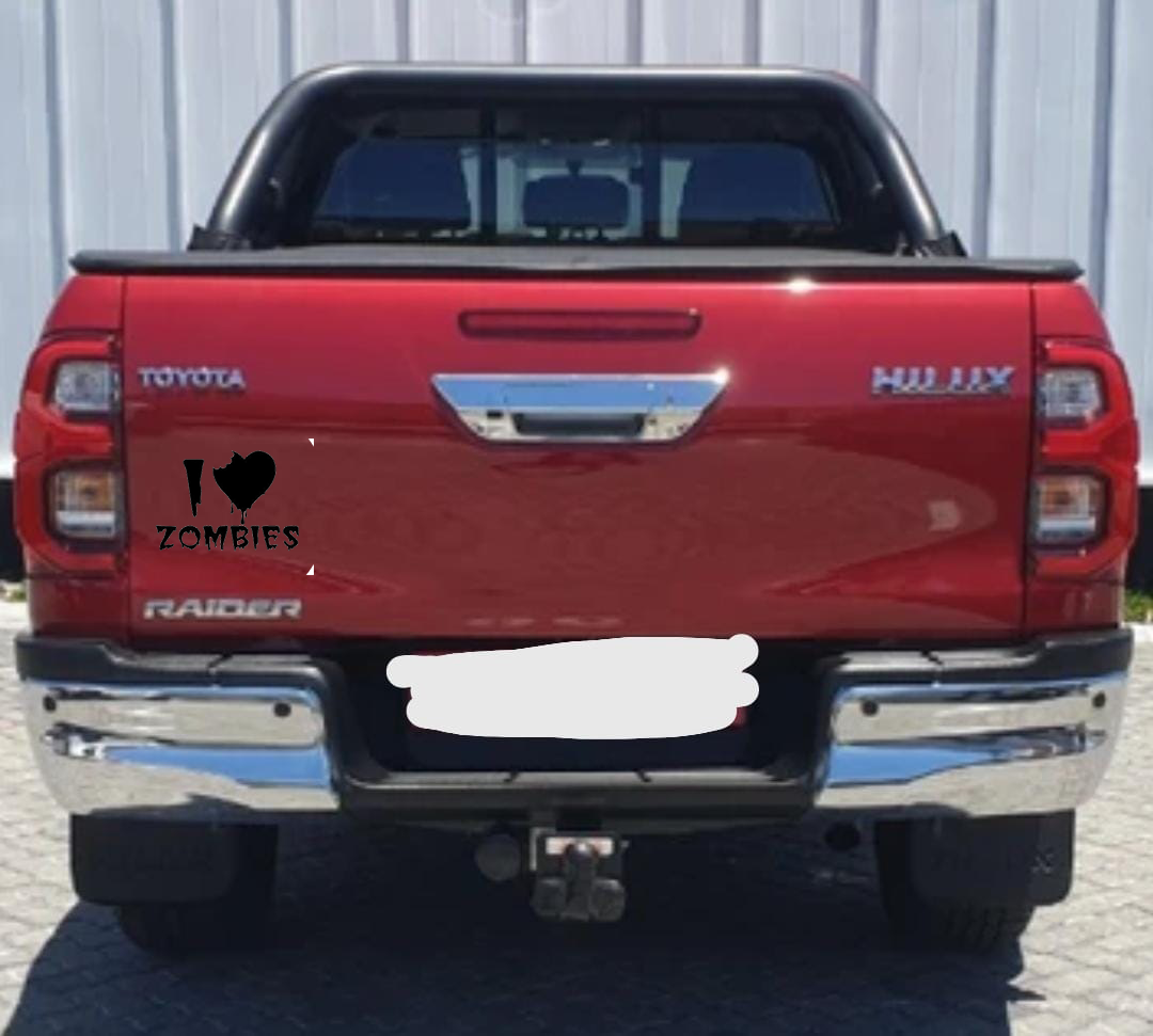 I Love Zombies - Bakkie Vinyl Decal