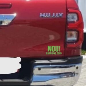 Nou gaan ons boer - Bakkie Vinyl Decal
