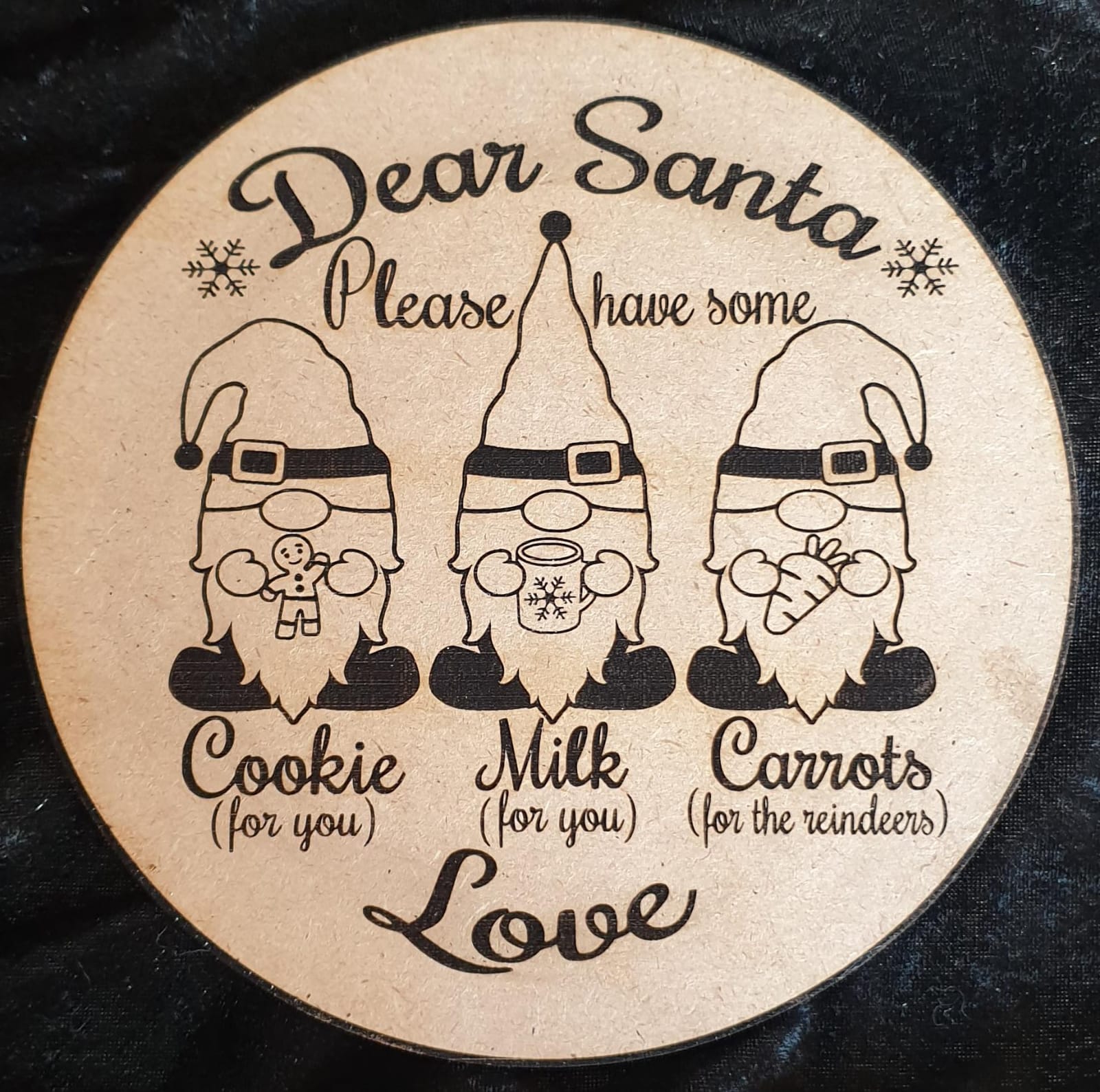 SANTA COOKIE BOARD 3 round