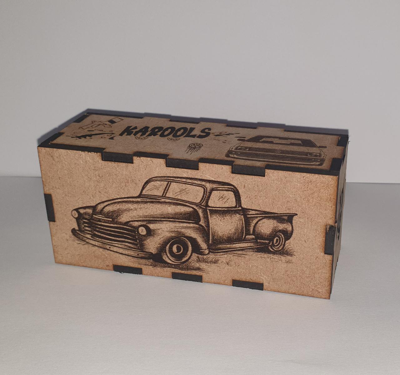 Personalized vintage car birthday gift box