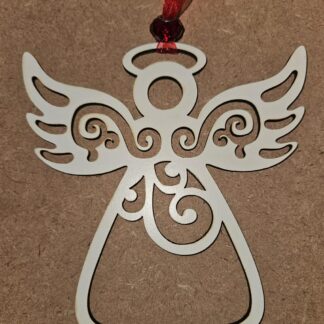heavenly angel christmas tree ornament can be personalized