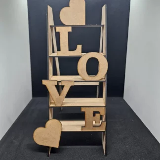 love ladder stand laser cut valentine