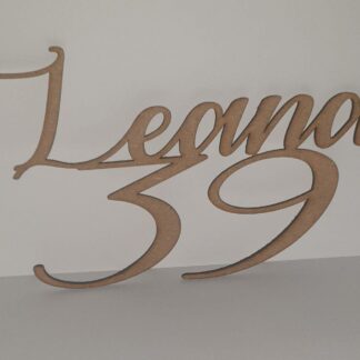 birthday decor name & age 10x22cm