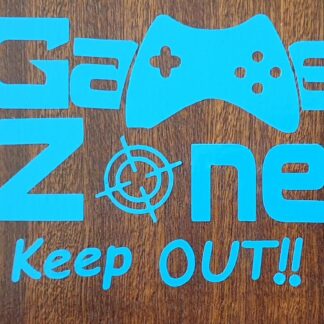 game zone vinyl decal 130mm x 195mm