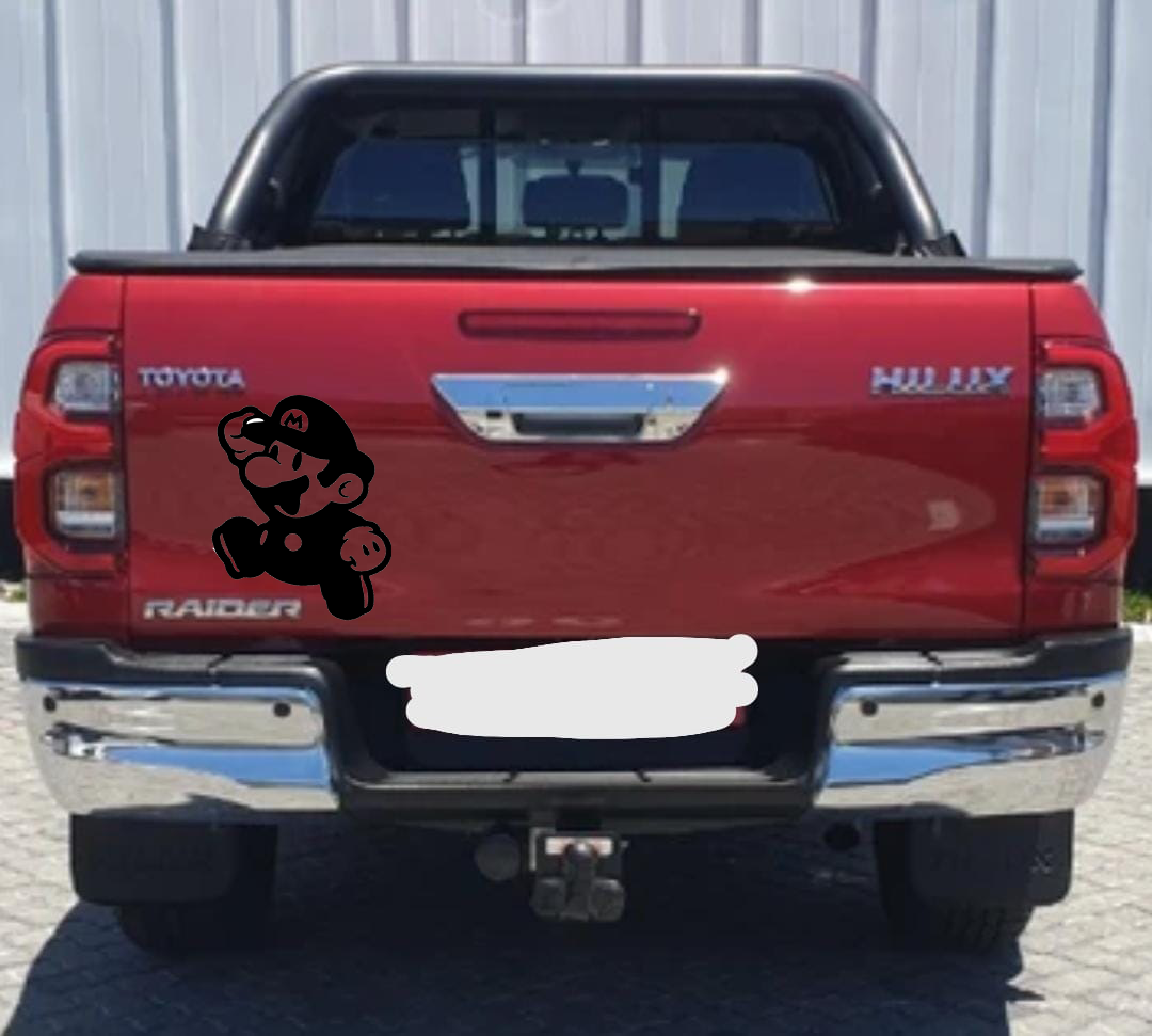 super mario vinyl decal for your bakkie