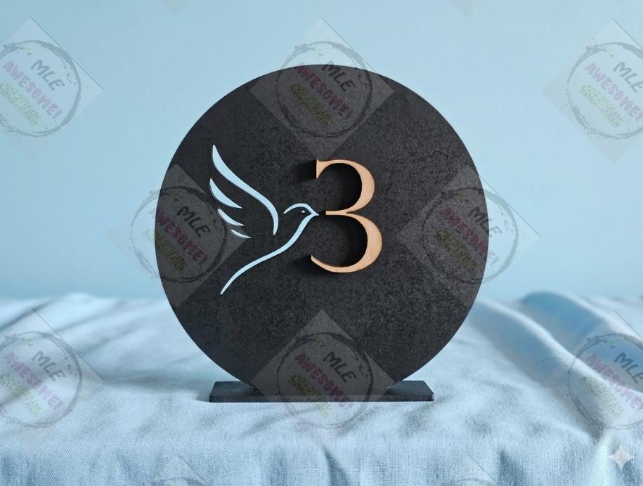 round table numbers with stand