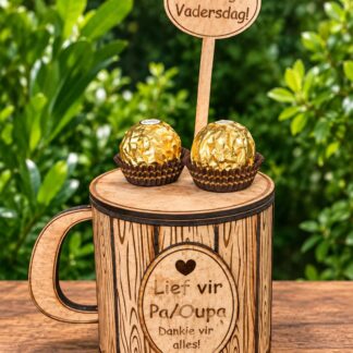 father's day wooden mug gift box