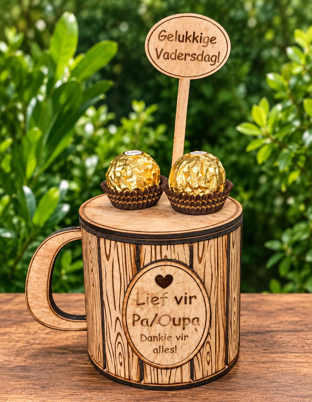 father's day wooden mug gift box